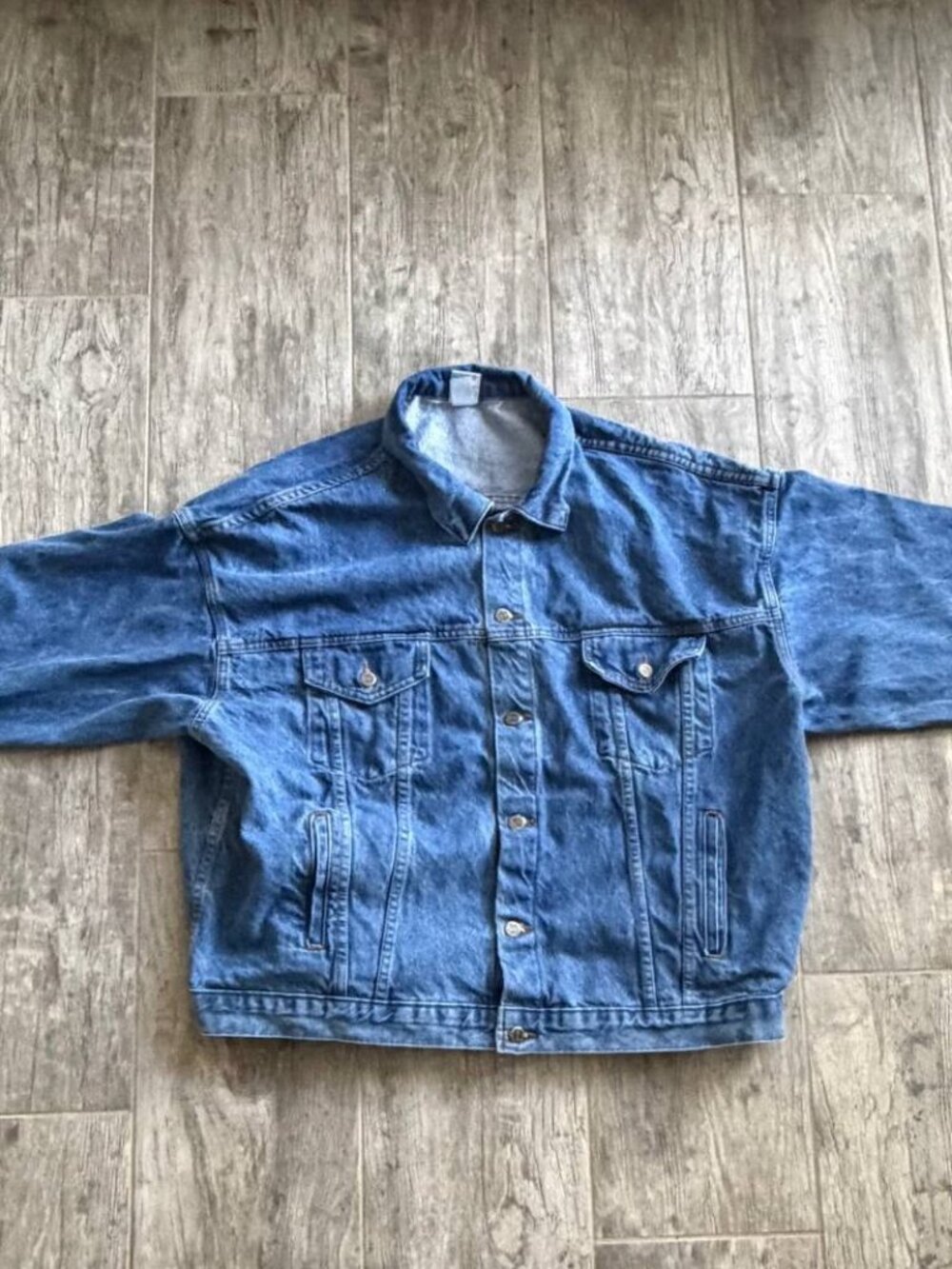 Isagenix International Denim Trucker Jacket 100% Cotton Rigid Denim 2XL Blue